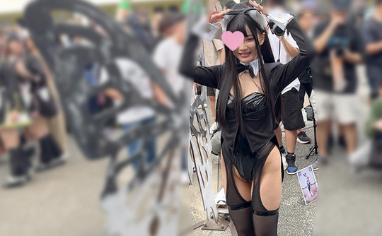 アイドル級カワ娘ハミマンTバックバニー　他　コスイベ撮影14