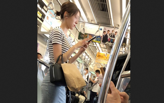 【下からの眺め62】３度目の登場！スレンダーＯＬをじっくり観察！